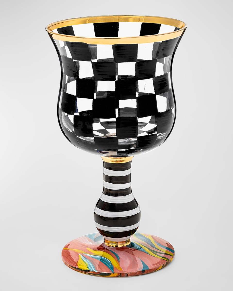 Carnival Black Wine Glass